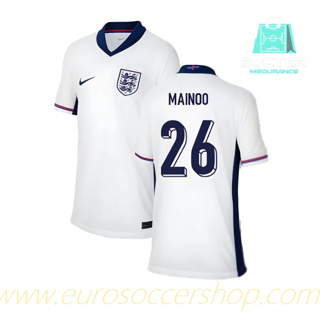 2024-25 Collection Three Lions Home Football Shirt Kids (Mainoo 26)