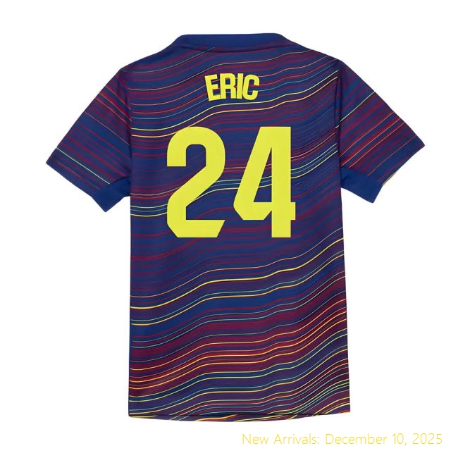 2025-2026 Barcelona Home Shirt - Top Grade Fan Gear (Eric 24) - Blue...