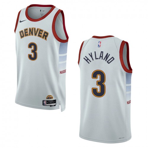 Denver Nuggets NahShon Durable Design Authentic Jersey Slim Fit #3