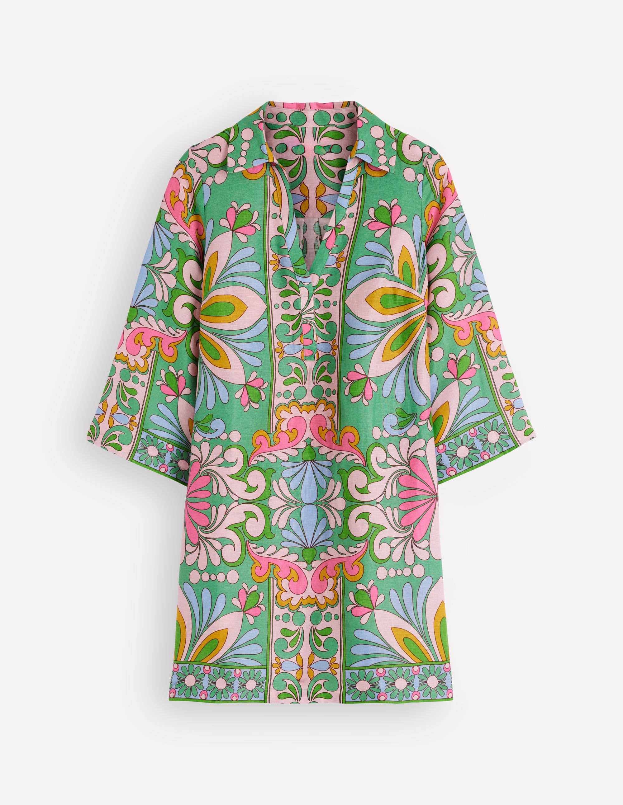 Carmen Linen Short Dress