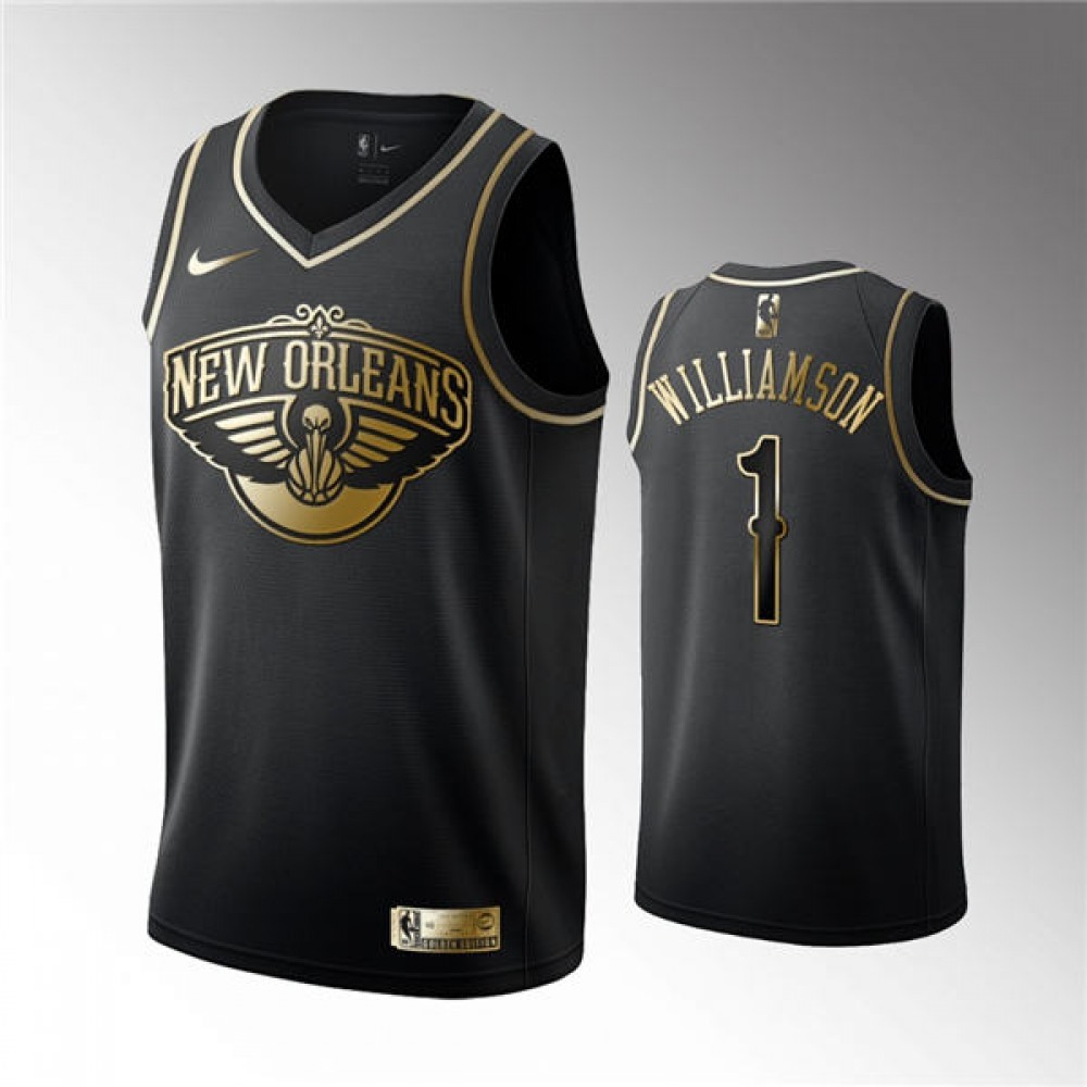 Collector's Item Durable Men's NOP #1 Zion Black Basketball Jersey