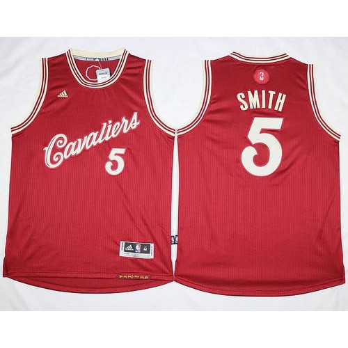 Cleveland Cavaliers #5 J.R. Smith Red 2015-2016 Christmas Day Stitched NBA Jersey Mens