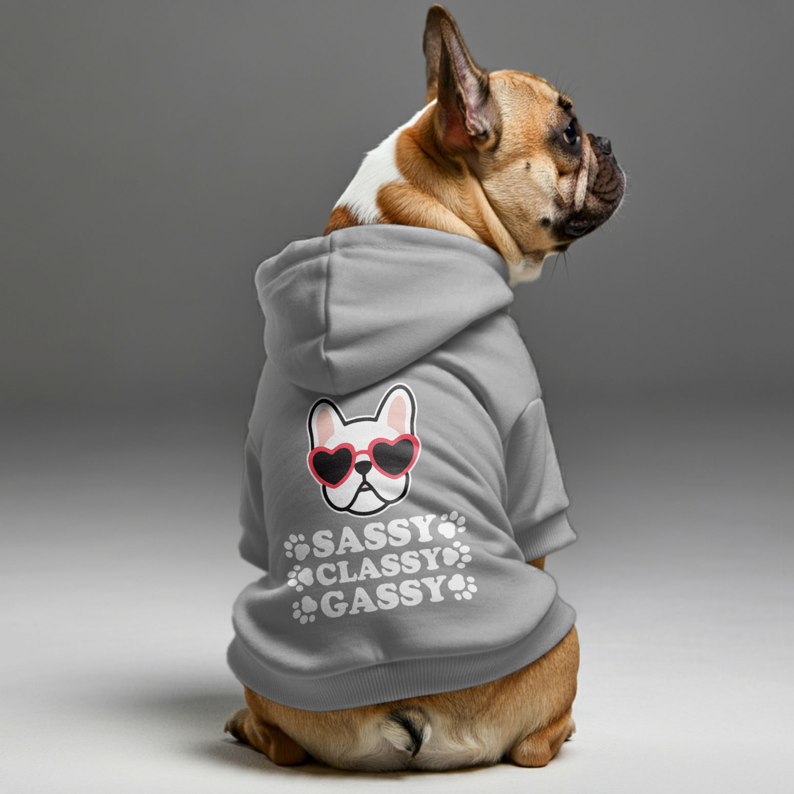 Fashion-Forward Sassy, Classy, Gassy - Personalized French Bulldog Ho...