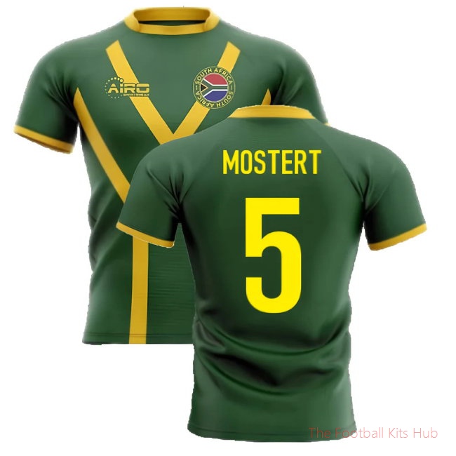 2025-2026 South Africa Springboks Flag Concept Rugby Shirt (Mostert 5)