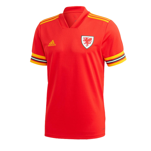 Breathable Wales Euro 2020 Home Red Soccer Jersey Shirt