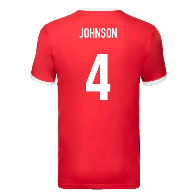 British and Irish Lions Ringer T-Shirt (Red) (Johnson 4)