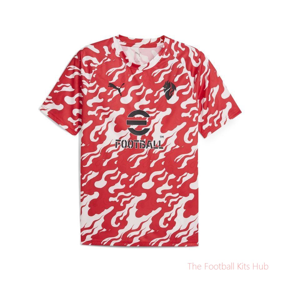 AC Milan Training T-Shirt Pre Match - PUMA White/For All Time Red