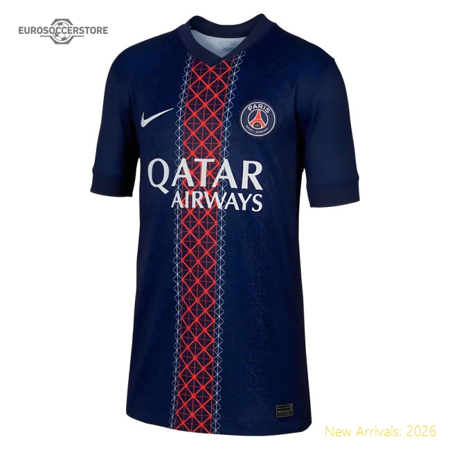 2025-2026 Psg Paris Paris Saint Germain Home Shirt (kids)