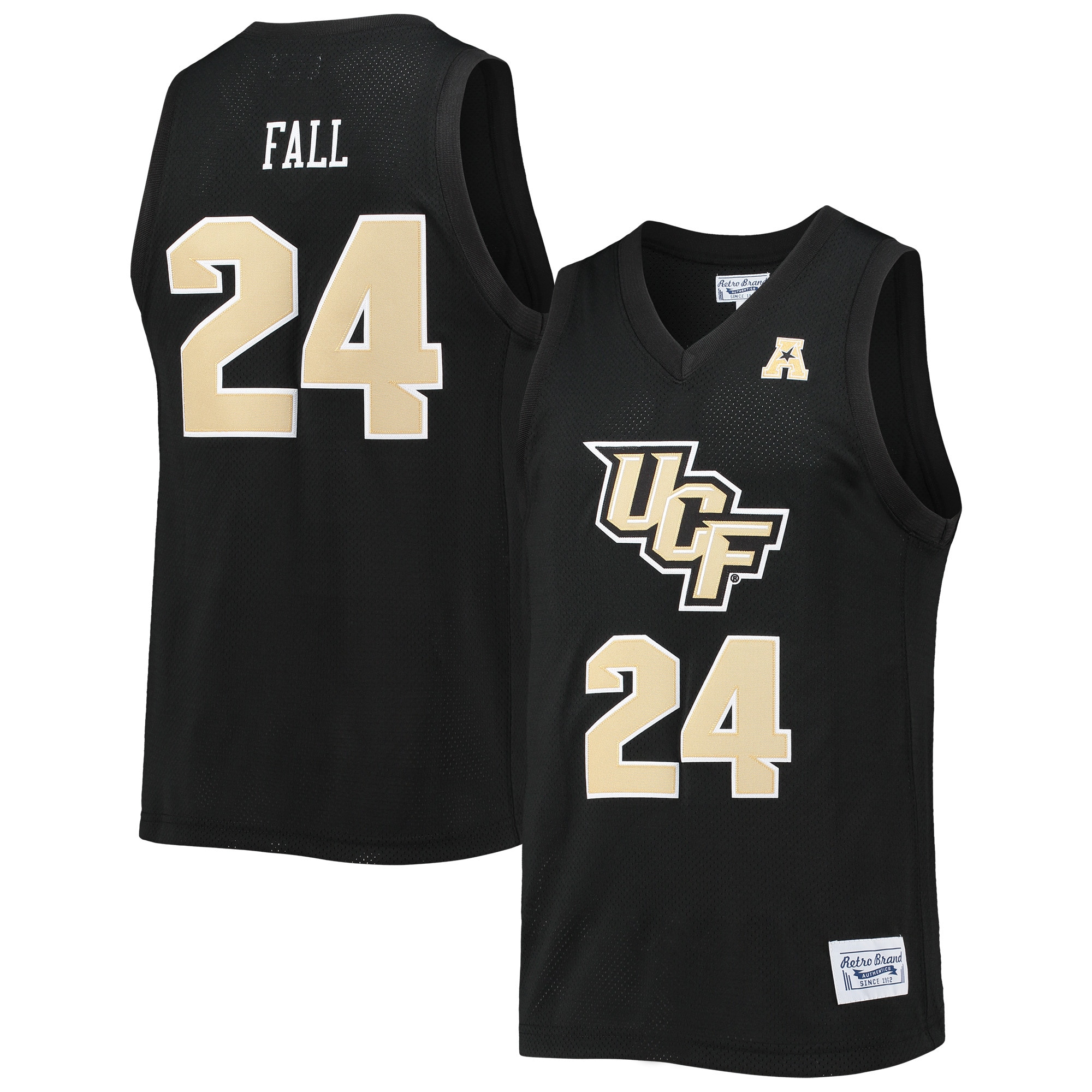 [NJP] Women's Tacko Fall UCF Knights Original Retro Brand Alumni Commemorative Classic Basketball Jersey - Black