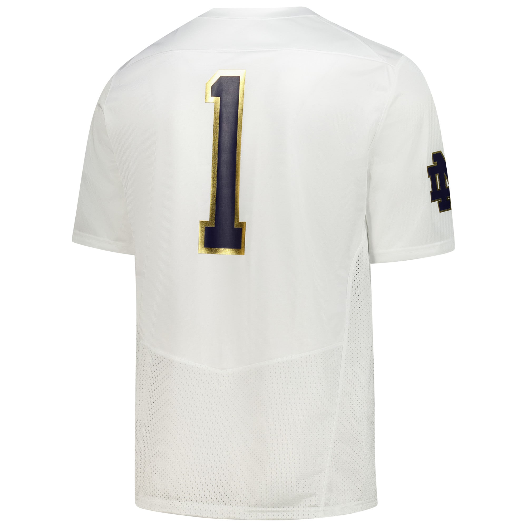 [NJP] Notre Dame Fighting Irish #1 Replica Football Jersey - White
