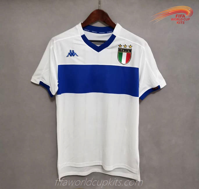 Italy 98-00 Away White Football Kit
