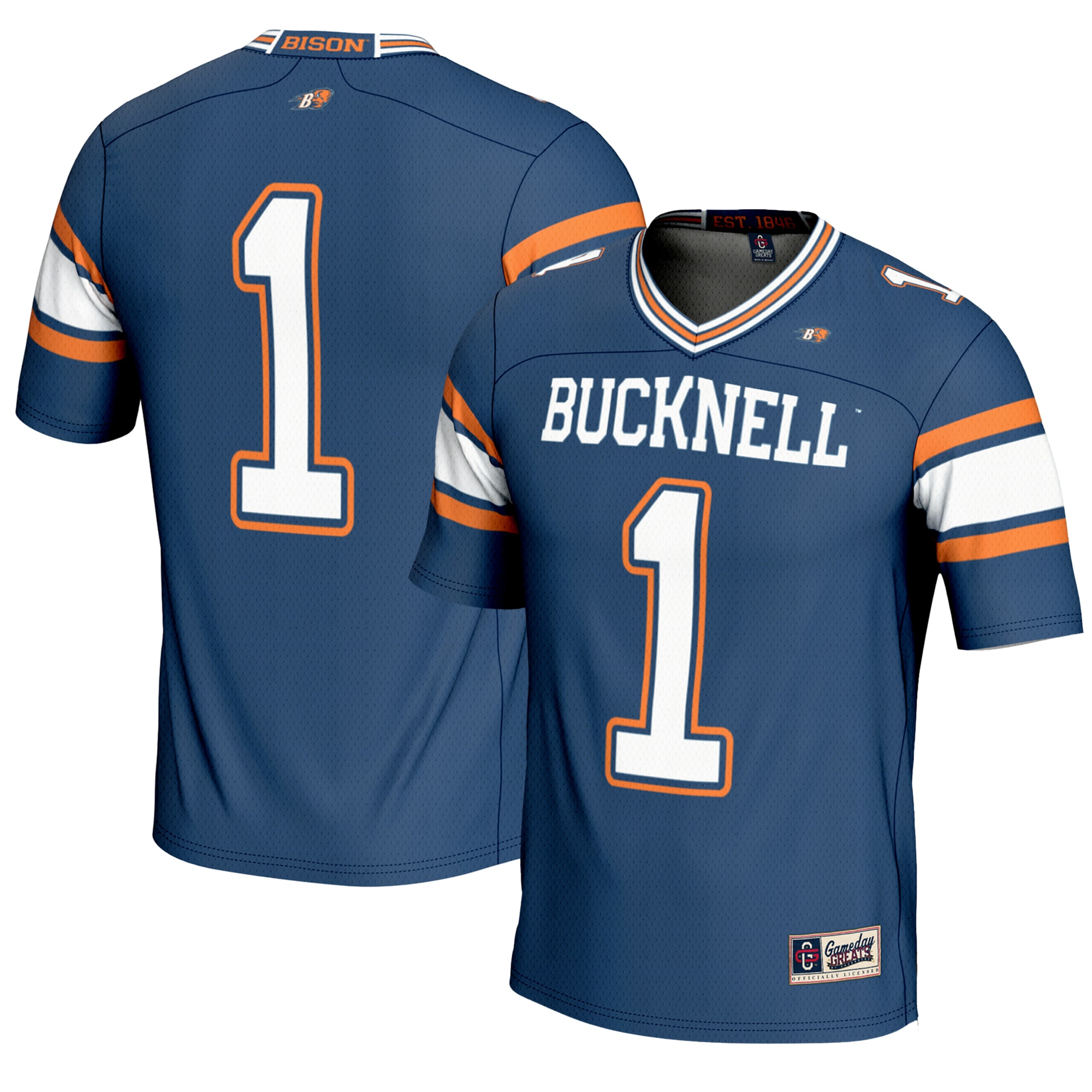 #1 Bucknell Bison GameDay Greats Endzone 26/27 Football Jersey - Blue