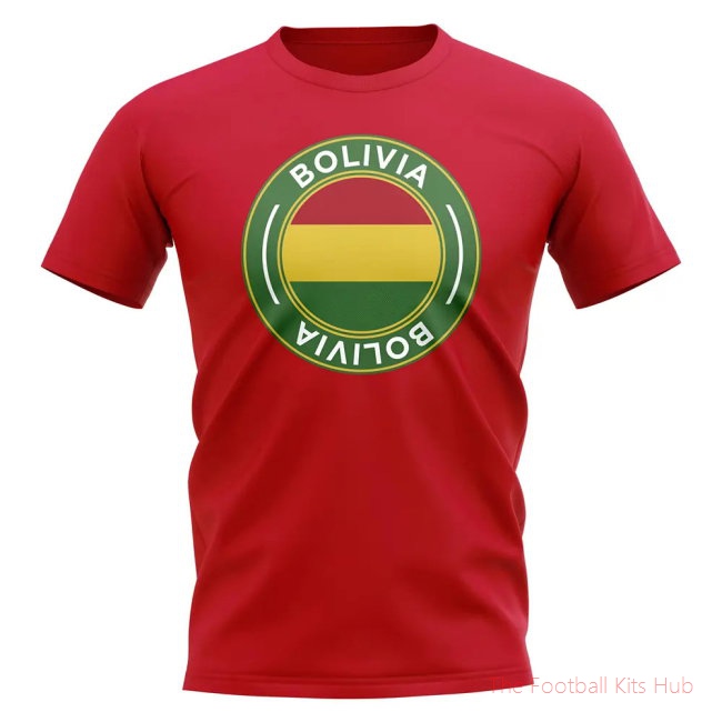 Bolivia Football Badge T-Shirt (Red)