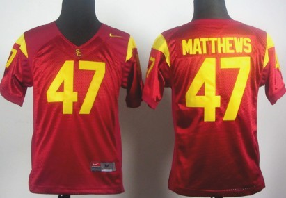 Men's None Red 2024 stitched Clay Matthews #47 comfortable Jersey