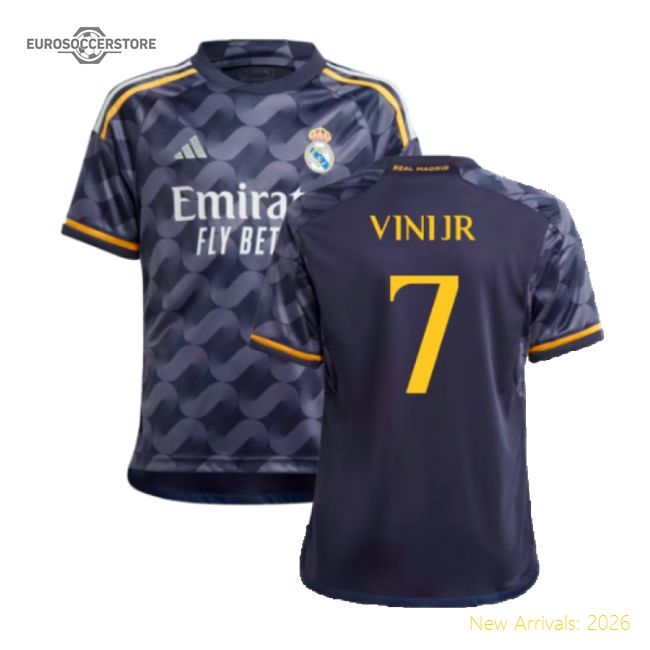 Top-Quality 2023-2024 Real Madrid Away Shirt (Kids) (Vini Jr. 7)