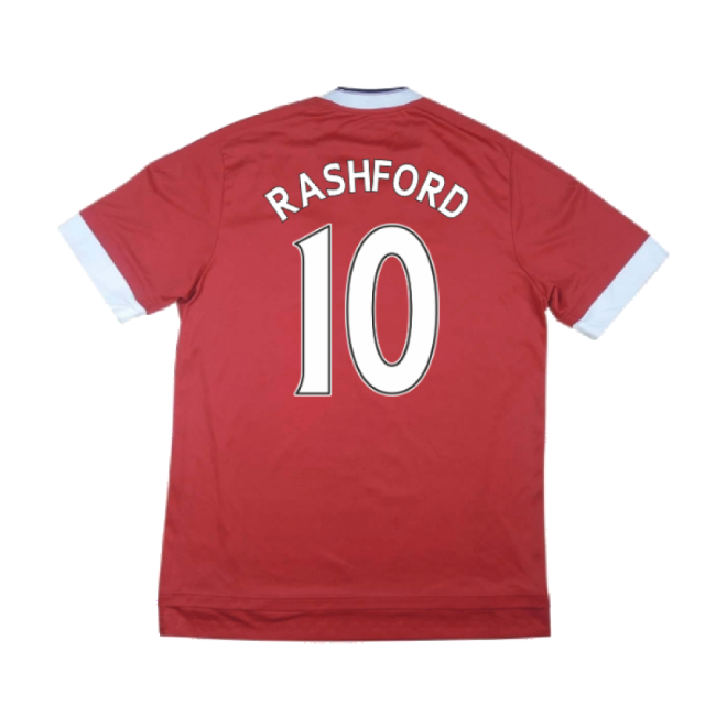 Manchester United 2015-16 Home Shirt ((Excellent) M) (Rashford 10)