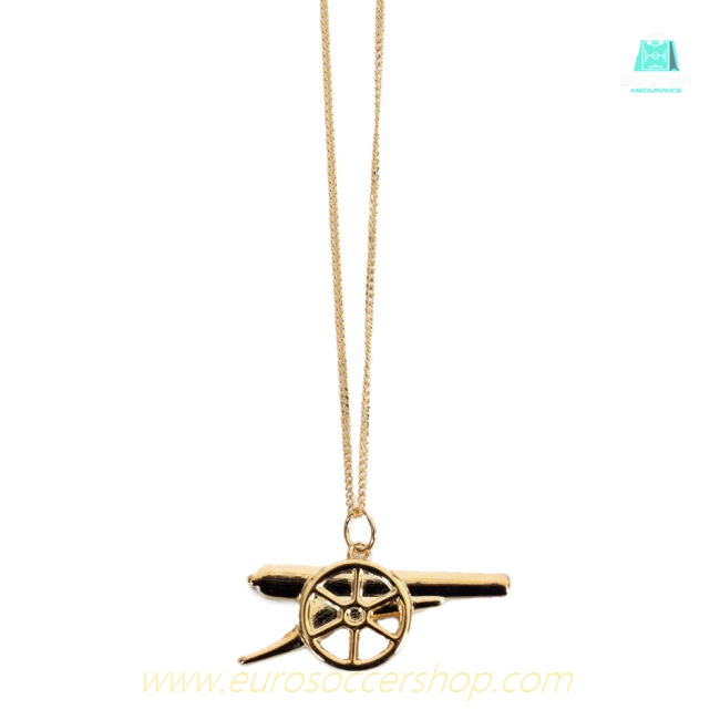 Arsenal FC 18ct Gold Plated on Silver Cannon Pendant & Chain