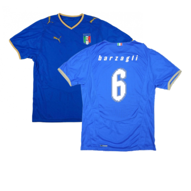 Barzagli 6 Pro Style Italy Home Professional Jersey 2008-2009