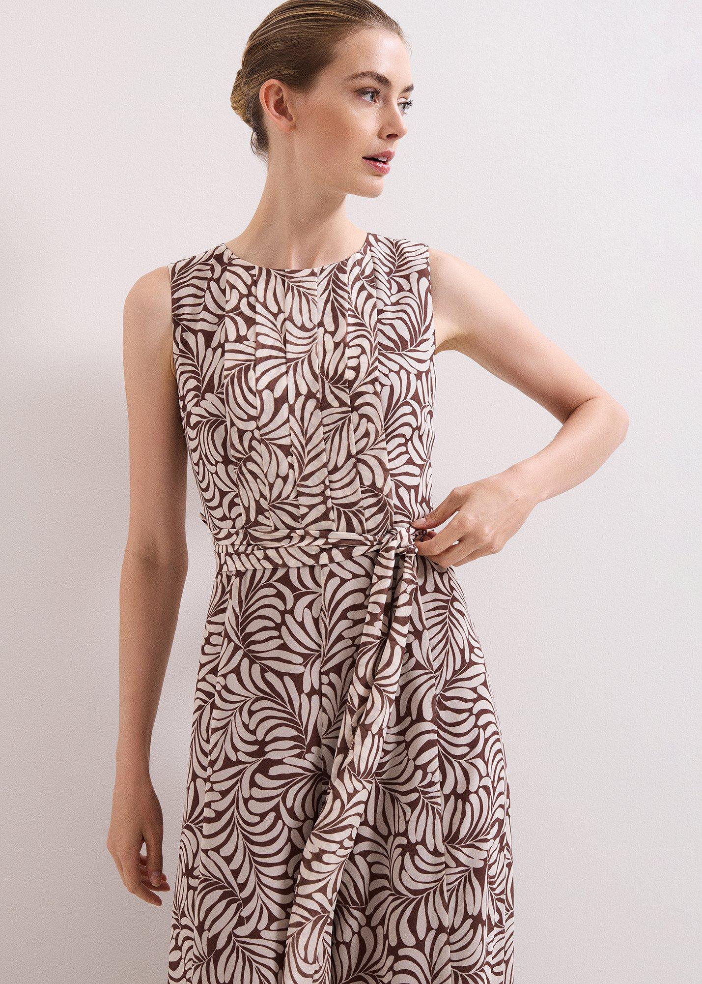 Petite Janine Leaf Print Jumpsuit