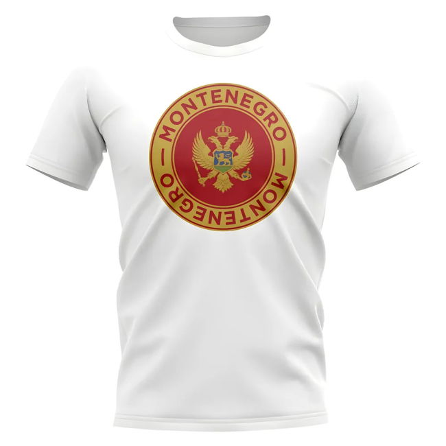 Montenegro Football Badge T-Shirt (White) Worldcup Worldcup