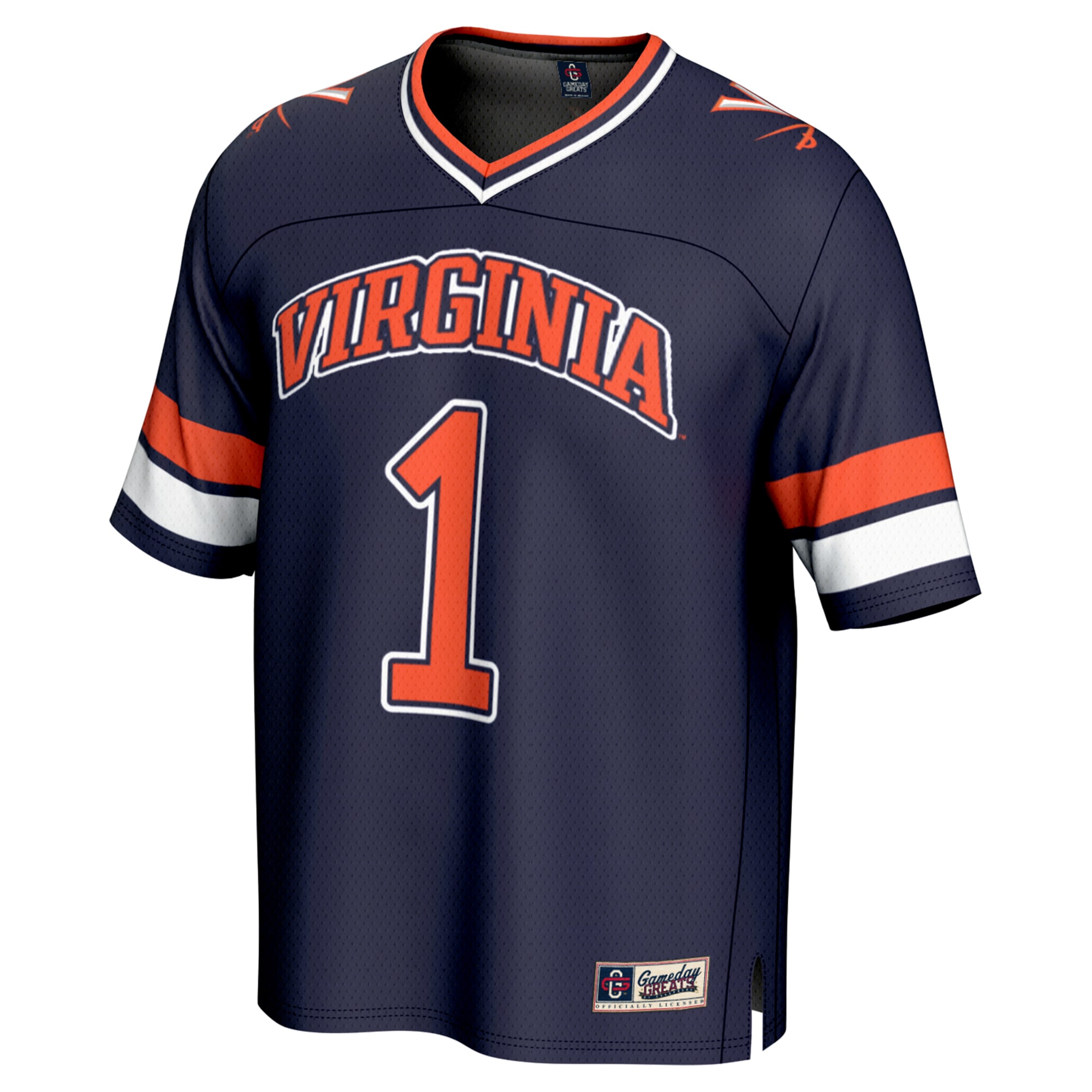 [DDG] Virginia Cavaliers GameDay Greats Youth Lightweight Collegiate Football Fashion Jersey - Navy