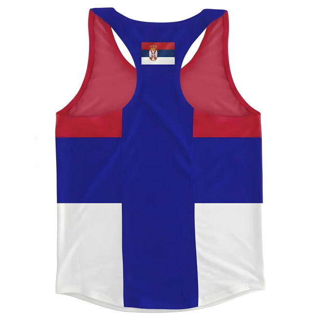 High Serbia Flag Running Vest Professional Player Performance