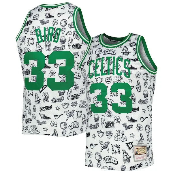 Larry Bird BOS Swingman Jersey - superior contemporary - White