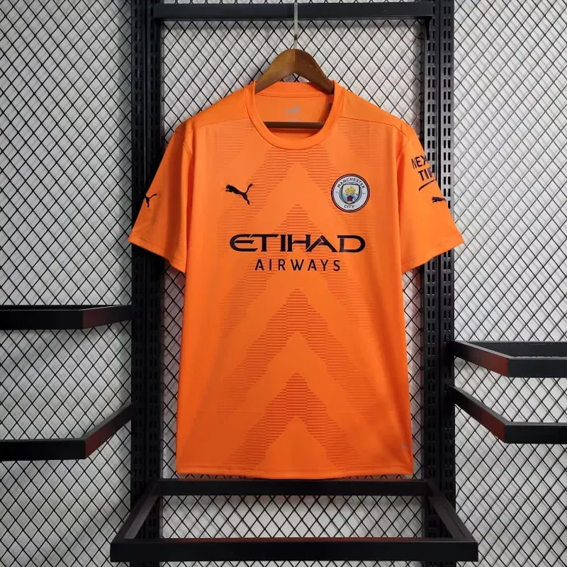 Cheap 2022-2023 Goalkeeper Manchester City Orange Soccer retro kit