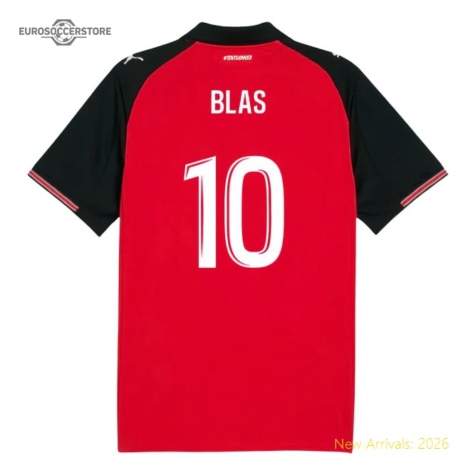 Home Club Teams,Rennes 2025-2026 Stade Rennais Jersey Shirt (Blas 10)