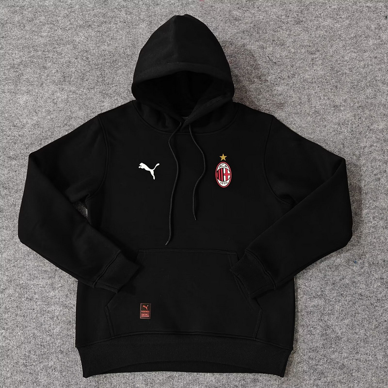 High Quality Licensed Genuine Official AC Milan 2425 Black Hoodie