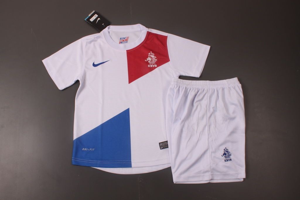 Premium Quality Kids Netherlands 1314 Away Jersey KitShirtshorts