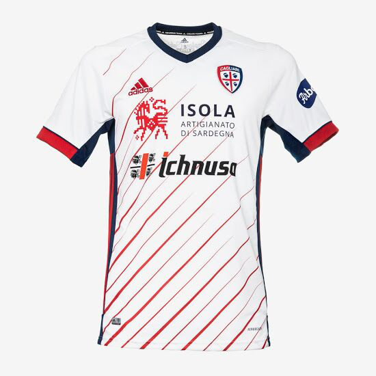 Breathable Cagliari 20-21 Away White Soccer Shirt Jersey