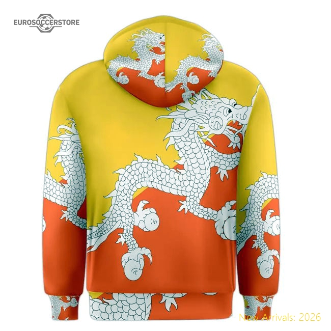 Bhutan Sublimated Flag Hoody - World Cup Edition - Official Design