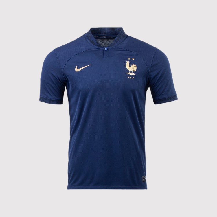 Official World Cup 2022 France Home Blue Soccer Jersey Football Shirt