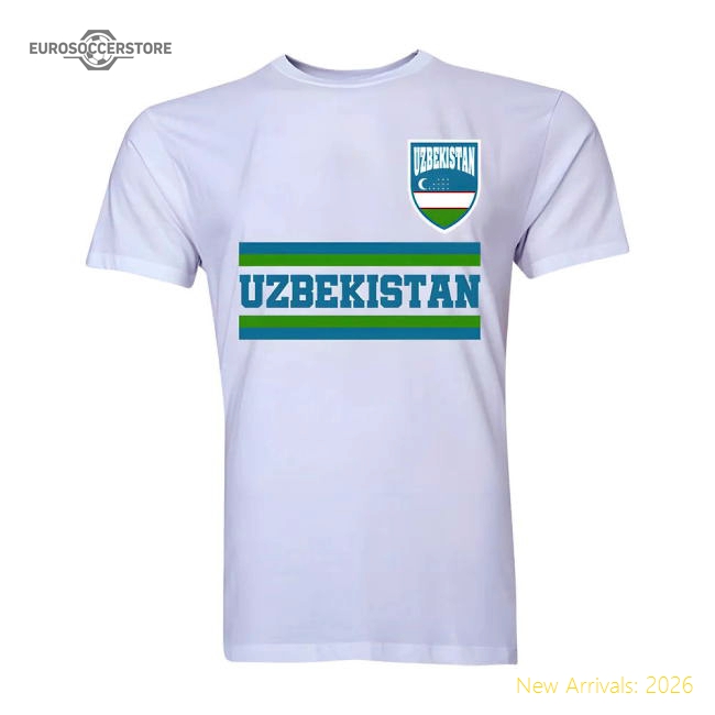 Uzbekistan Core Football Country T-shirt (white) - Competitive Price