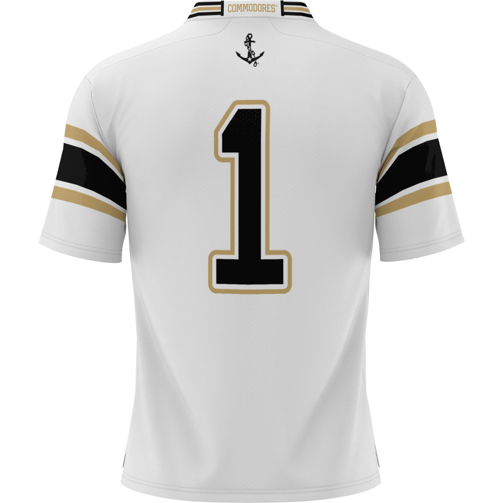 Men's #1 White Vanderbilt Commodores Football Jersey