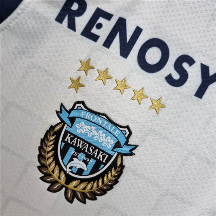 Comfort Fit Kawasaki Frontale 2223 Away White Soccer Jersey Football