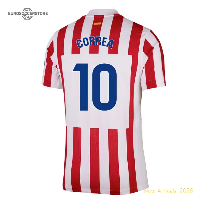 Official Atletico Madrid Home Correa Jersey 2025-2026 Comfortable