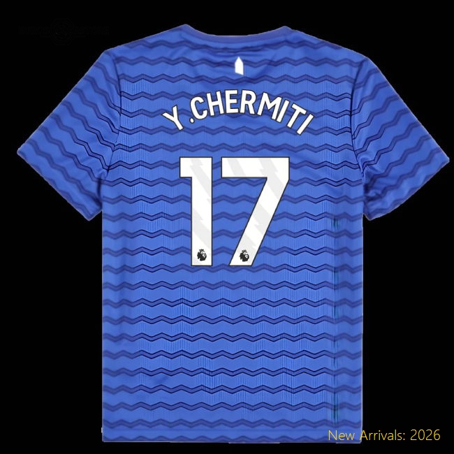 2025-2026 Everton Kids Gentle Jersey Y.chermiti Kids-safe Technology