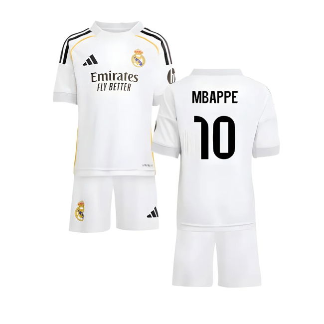 2025-2026 Real Madrid Home (Mbappe 10) Premium Moisture Wicking