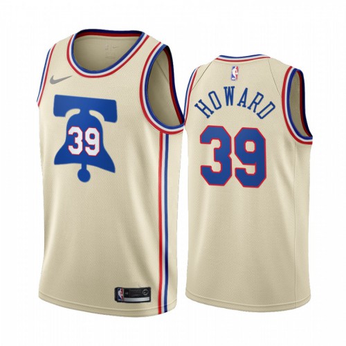 Philadelphia Philadelphia 76ers #39 Dwight Howard Cream Womens NBA Swingman 2020-21 Earned Edition Jersey Womens