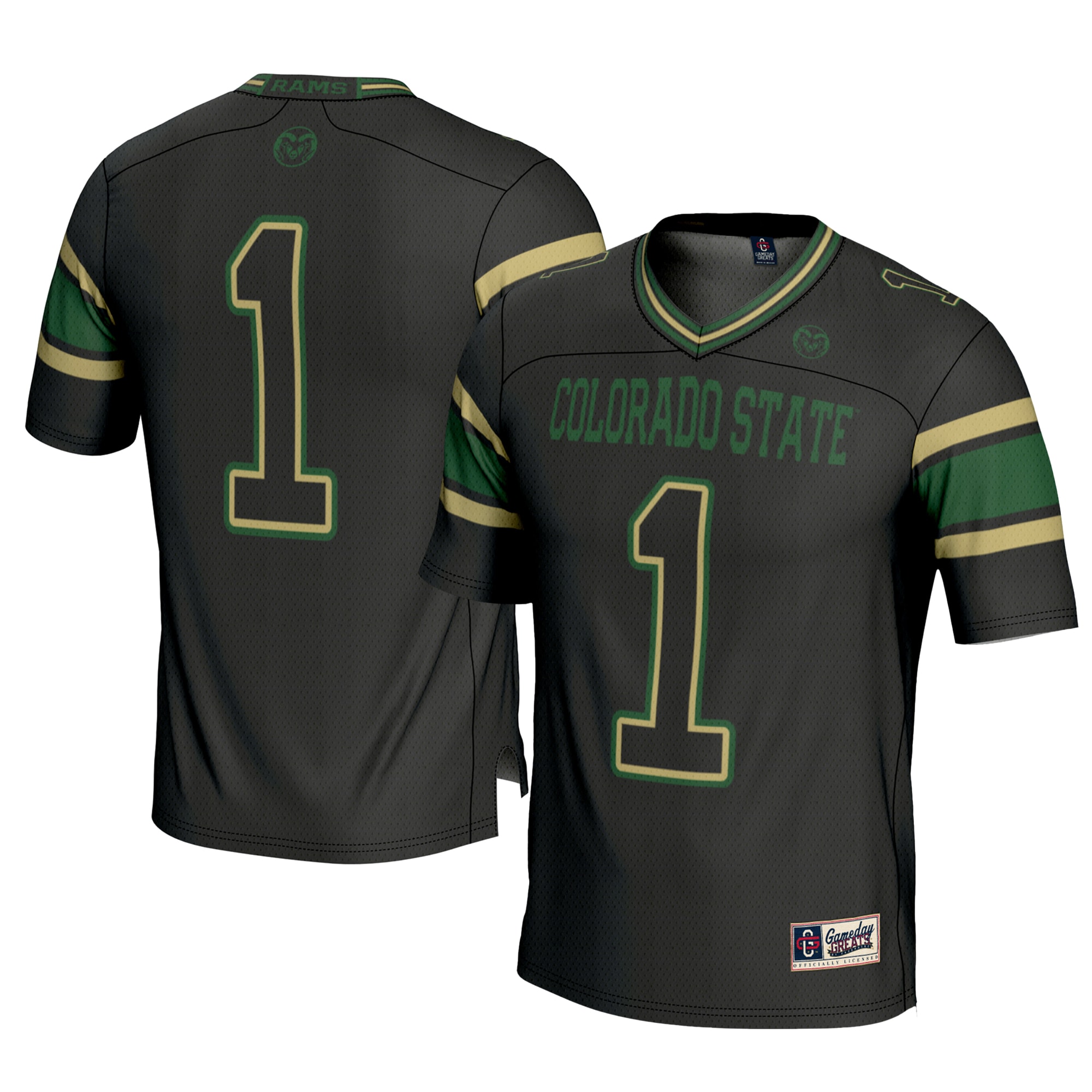 #1 Colorado State Rams GameDay Greats Youth 26/27 Football Jersey - Black