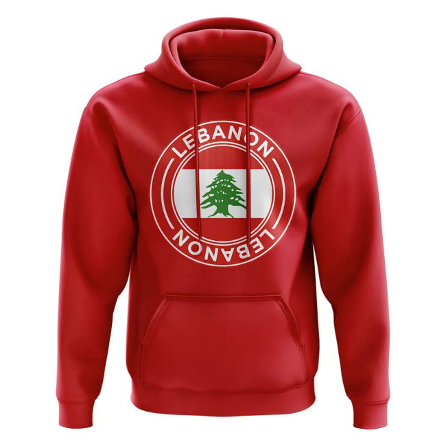 Tournament-Edition Lebanon Football Badge Hoodie (Red) Limited-Edition