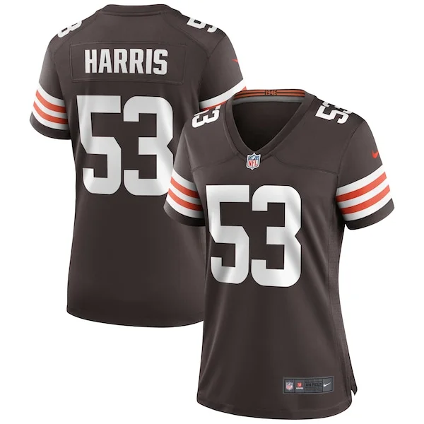 None Nick Harris Game Jersey - Brown | NFL Player Jersey | NFL Footbal