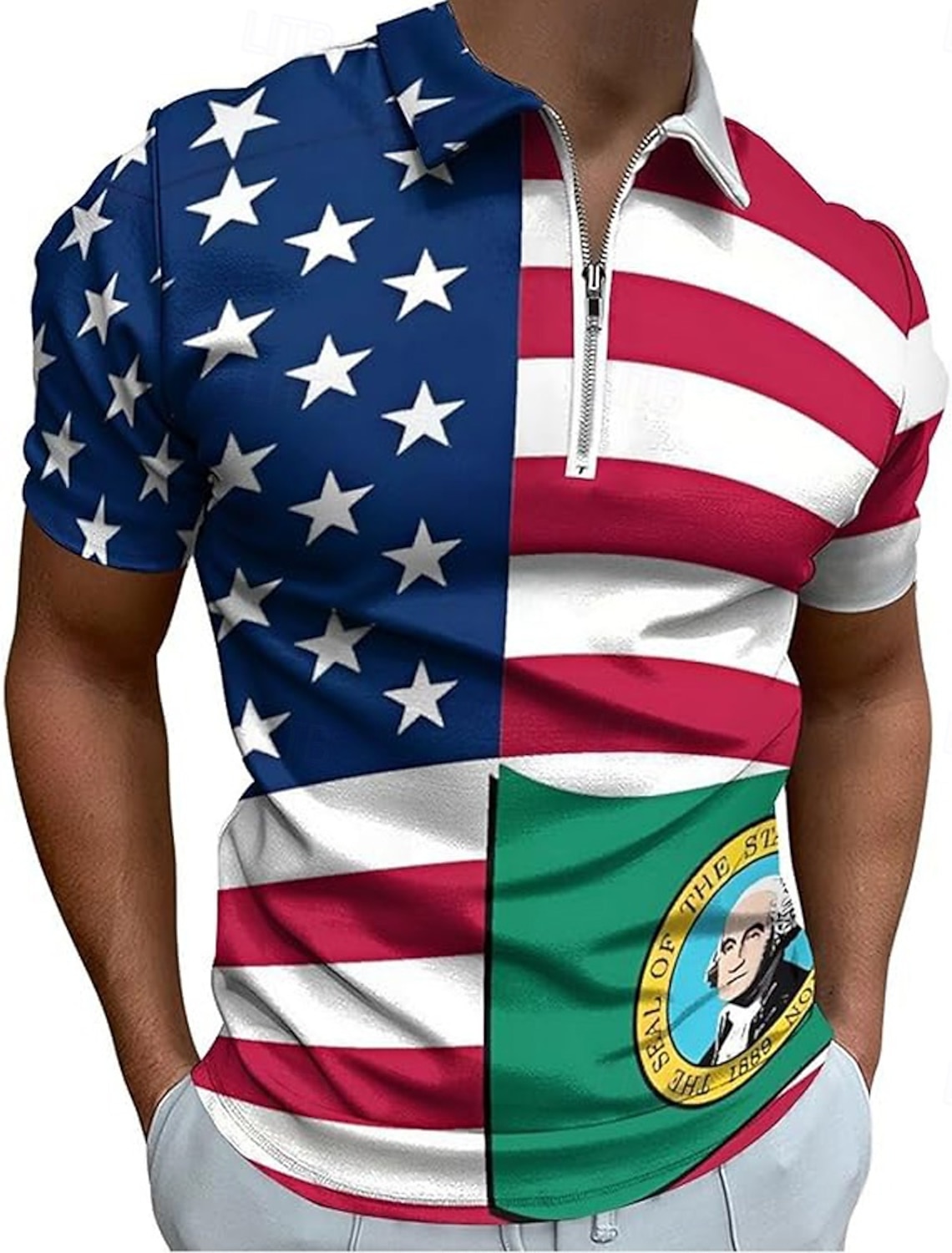 Independence Day Men's 4th of July U.S. 250th Anniversary Eagle Patriotic Lined Shorts 2 in 1 Board Shorts Swim Trunks Mid Waist Holiday Side Pockets With Compression Liner Elastic Drawstring Waist