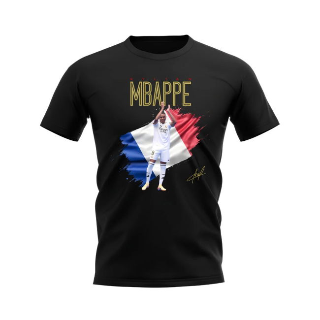 Kylian Mbappe Real Madrid Flag supporter T-Shirt
