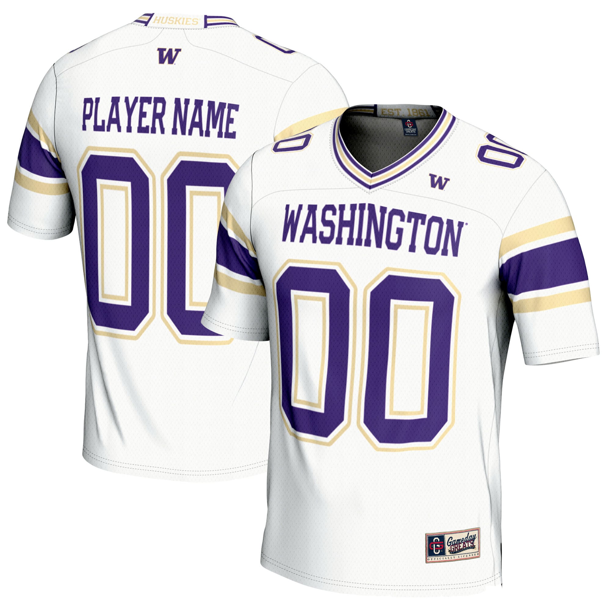 Washington Huskies GameDay Greats Youth NIL Pick-A-Player 26/27 Football Jersey - White