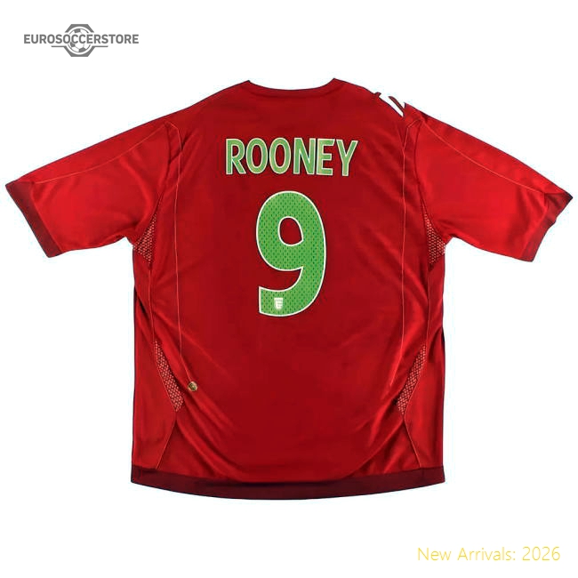 England 2006-08 Away Shirt Rooney #9 (XL) (Excellent)