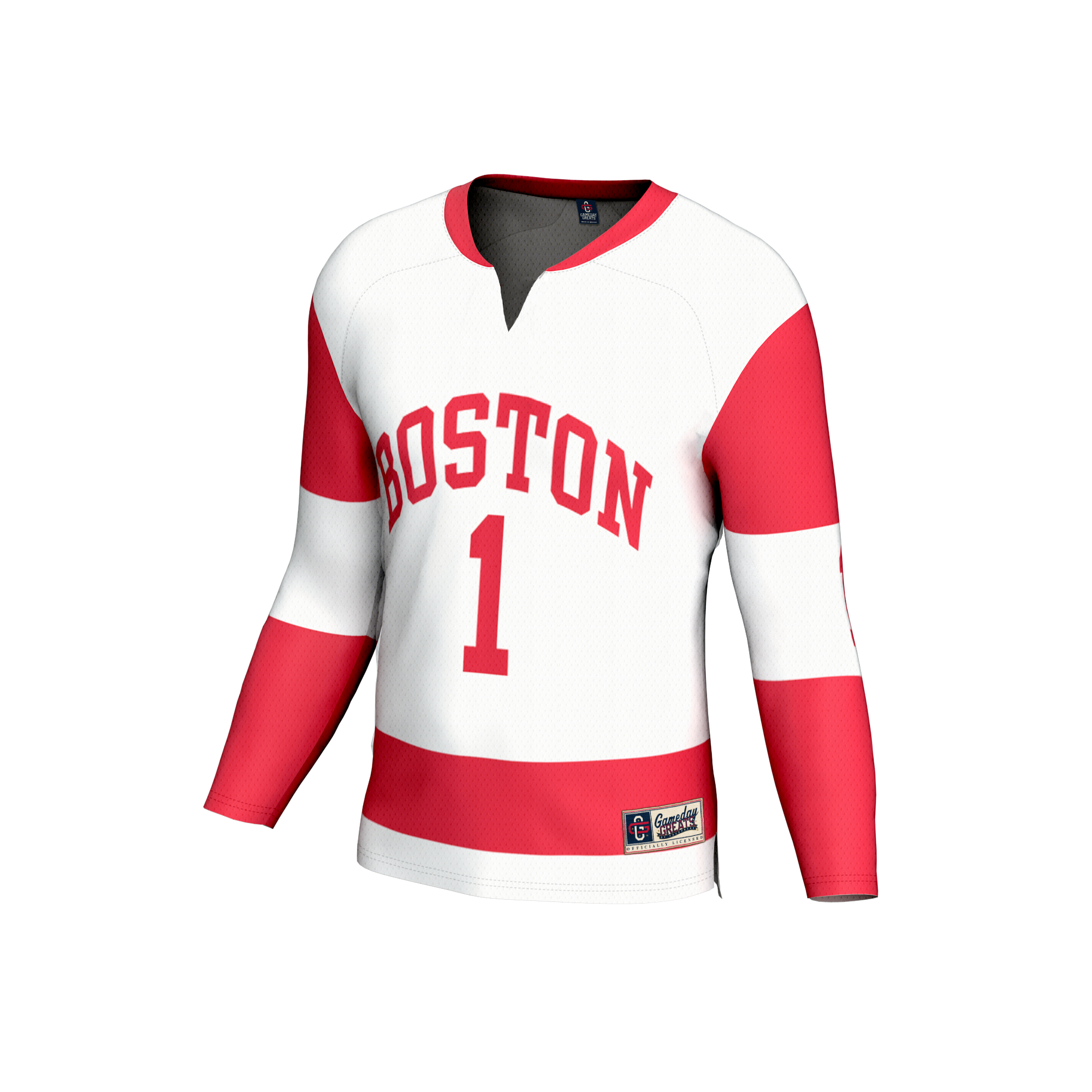 [DDG] Boston University GameDay Greats Youth Lightweight Collegiate Women's Hockey Fashion Jersey - White