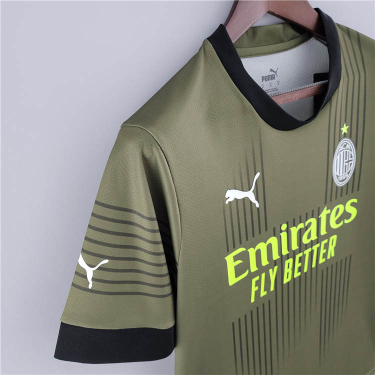 2223 AC Milan Third Dark Green Soccer Jersey Football Shirt -